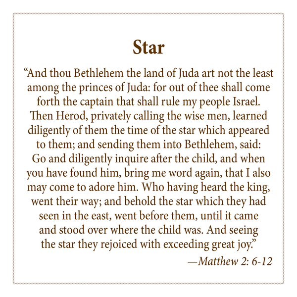 Golden White Bethlehem Star Ornament