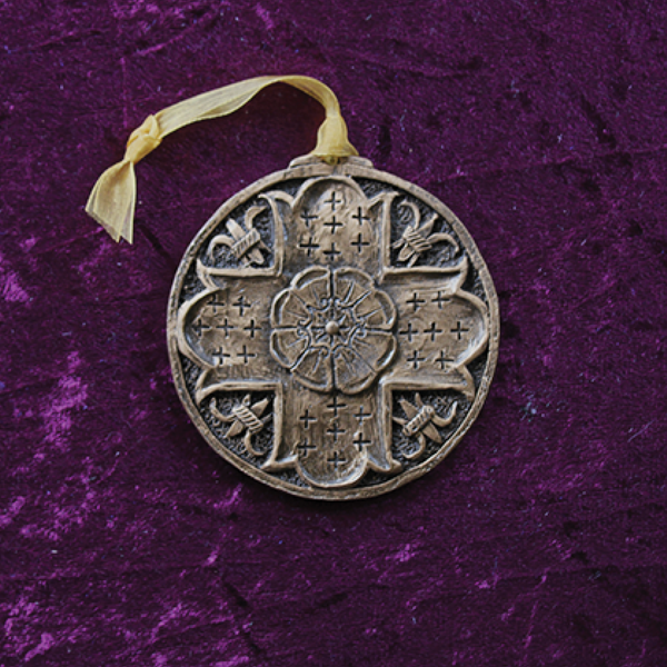 Bronze Fleur de Lis Cross Ornament