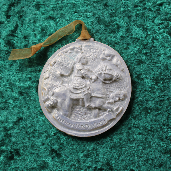 Golden White Saint Joan de Arc Ornament