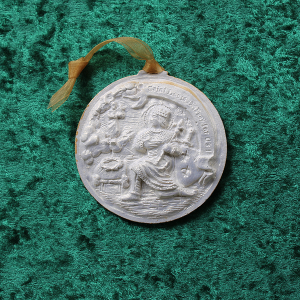 Golden White Saint Louis IX Ornament