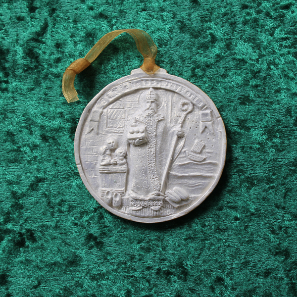 Golden White Saint Nicholas Ornament