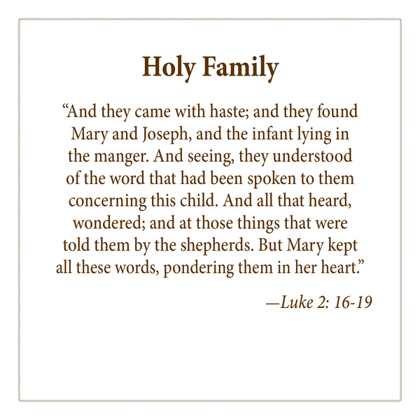 Bronze Holy Family Ornament