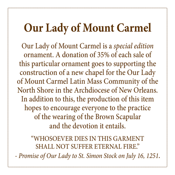 Bronze Our Lady of Mount Carmel Chapel Ornament