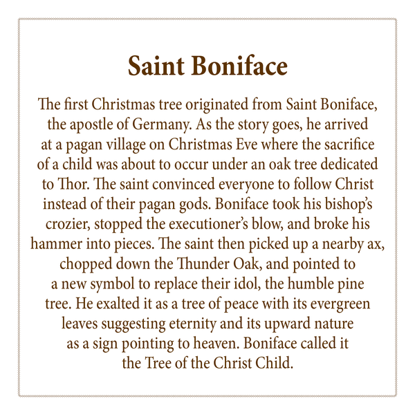 Golden White Saint Boniface Ornament