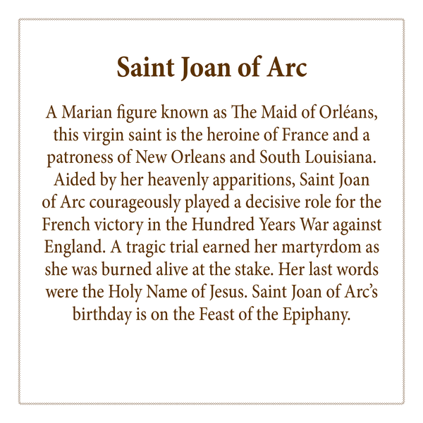 Golden White Saint Joan de Arc Ornament