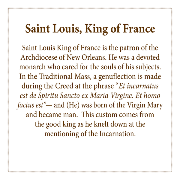 Nickel Silver Saint Louis IX Ornament