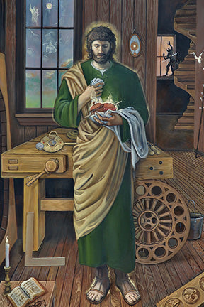 Prayer Card - Saint Joseph, Custodian of the Two Hearts