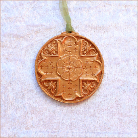 **NEW** 2024 Copper Bronze Fleur de Lis Cross Ornament