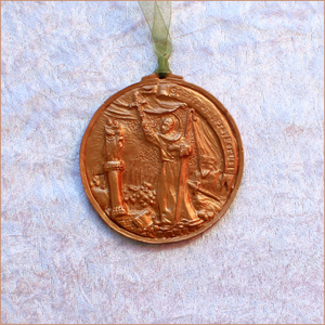 **NEW** 2024 Copper Bronze Saint Bernard of Clairvaux Ornament