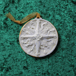 Golden White Bethlehem Star Ornament