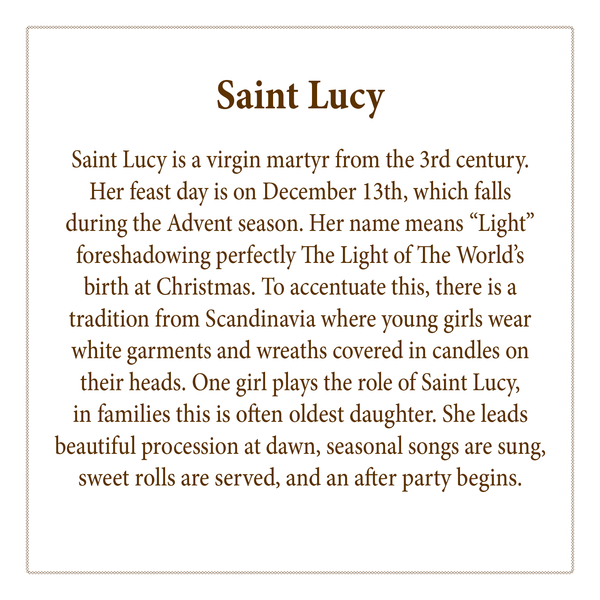 Golden White Saint Lucy Ornament