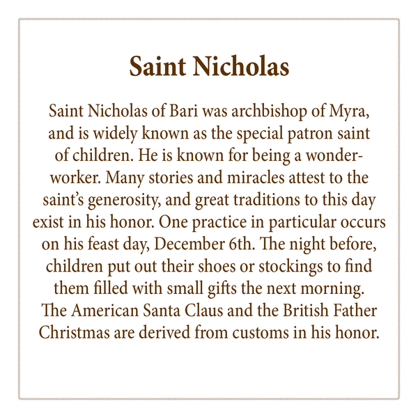 Golden White Saint Nicholas Ornament