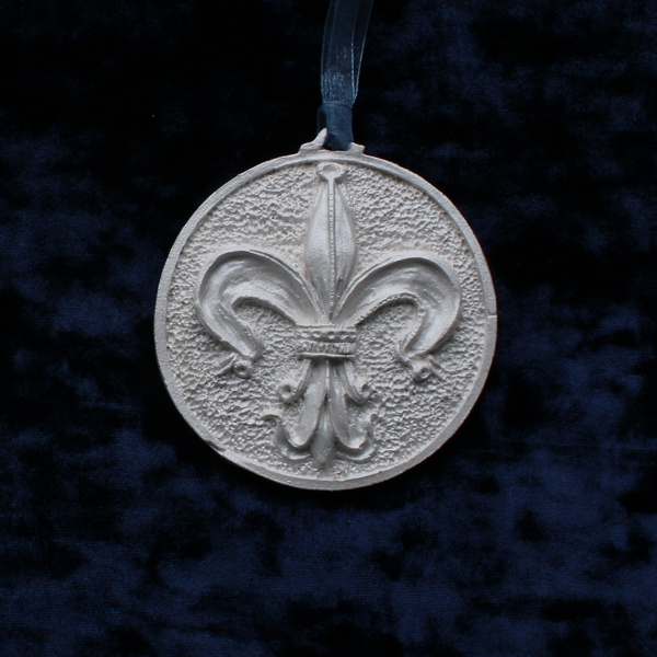 **NEW** 2024 Silvery White Fleur de Lis Ornament