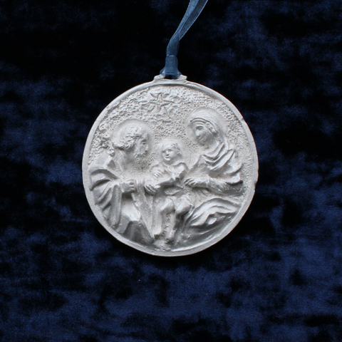 **NEW** 2024 Silvery White Holy Family Ornament