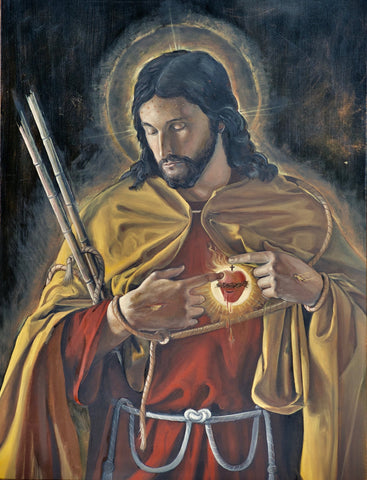 Canvas - Sacred Heart of Jesus Gold